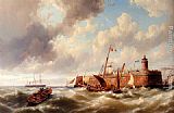 Hermanus Koekkoek Snr Almost Safe In Port painting